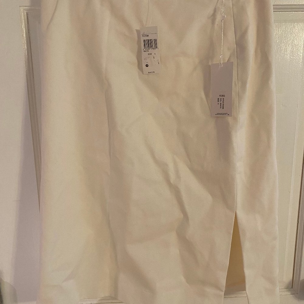 Kors Michael Kors NWT cotton white skirt size 6, matching blazer available,